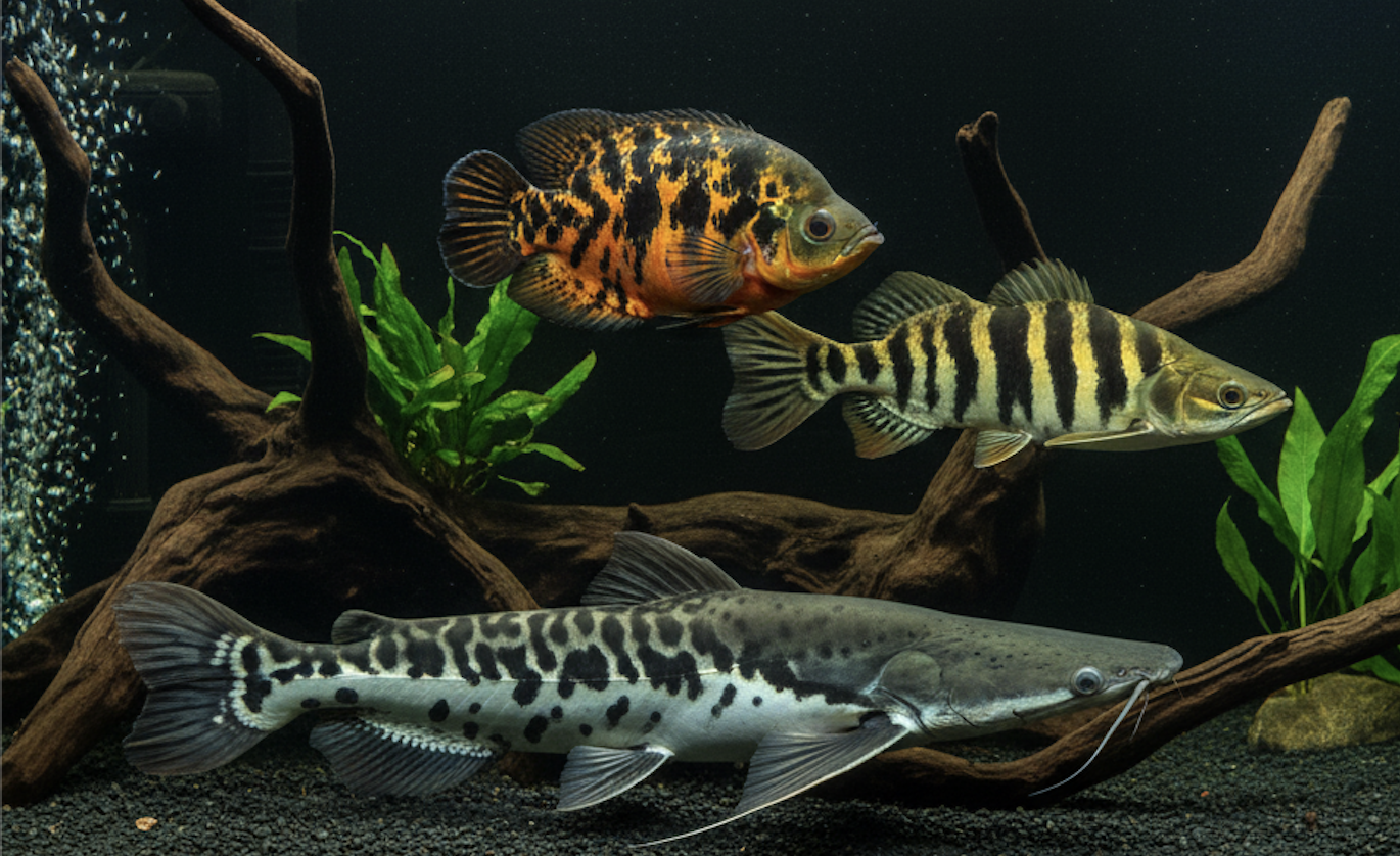 عدوانية الأسماك: أسبابها، وكيفية استخدام الديكور والـ “ديثر فيش” للسيطرة عليها