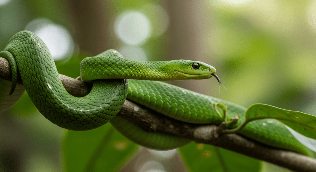 Green Mamba (Dendroaspis angusticeps) Venomous