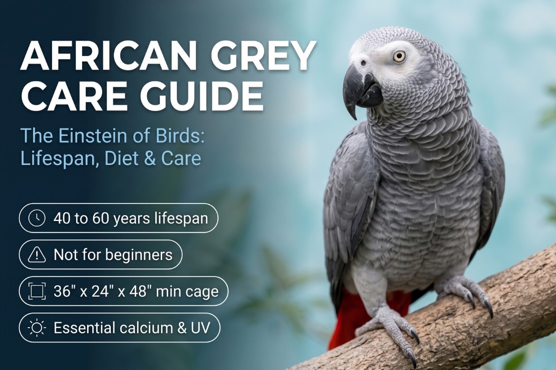 African Grey Parrots Care Guide: The Einstein of Birds