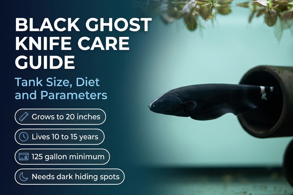 Black Ghost Knife Fish (Apteronotus albifrons)