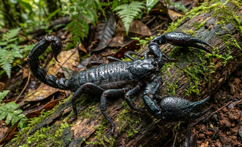 Giant Forest Scorpion (Heterometrus species) borneo