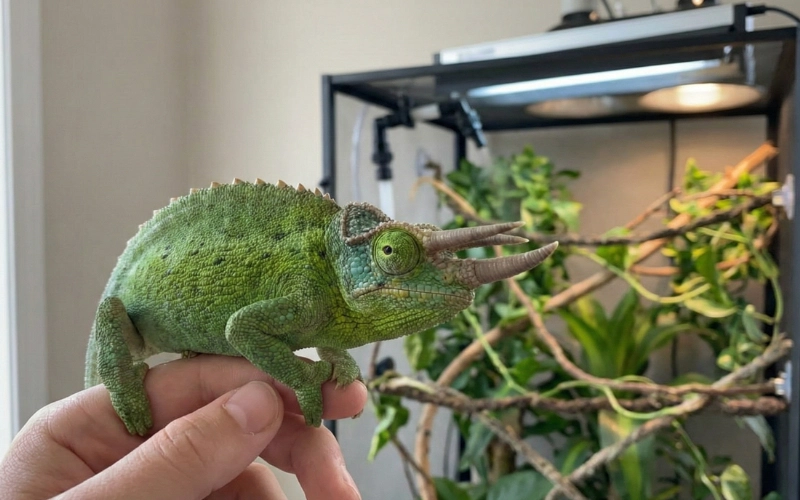 Jackson's Chameleon (Trioceros jacksonii)