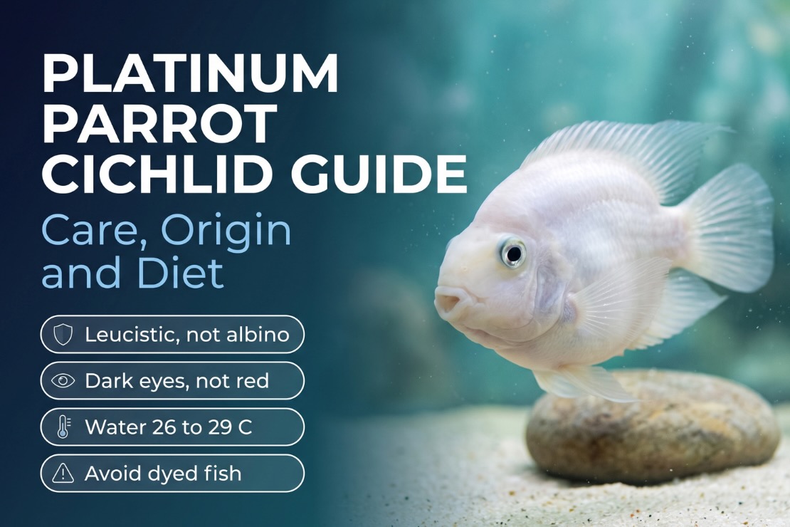 Platinum parrot cichlid