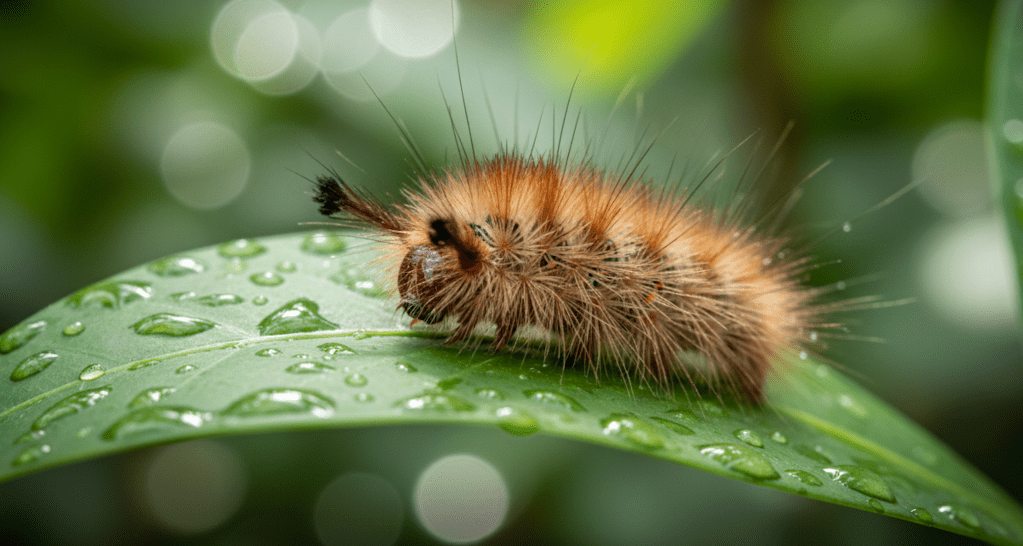 User create a realistic photo of the Puss Caterpillar (Megalopyge opercularis)