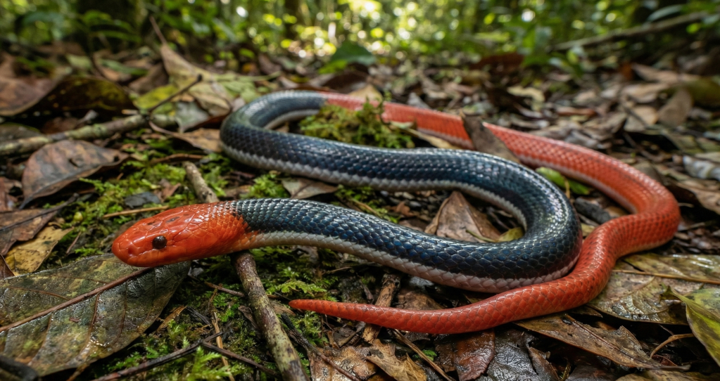 Red-headed Krait (Bungarus flaviceps) borneo