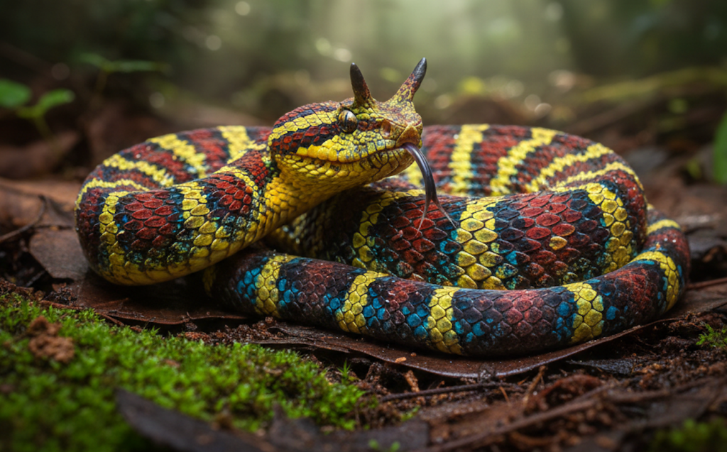 Rhinoceros Viper (Uganda and Rwanda Venomous Wildlife)