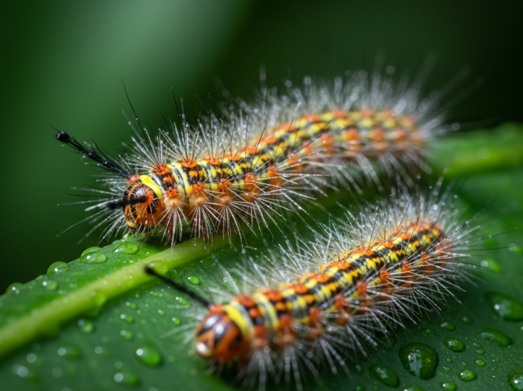 Stinging Caterpillars are the larvae of several moth species. Specifically, they have fine venomous hairs. These cause an intensely painful and itchy rash.