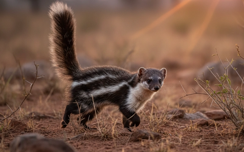 Striped Polecat (Ictonyx striatus)