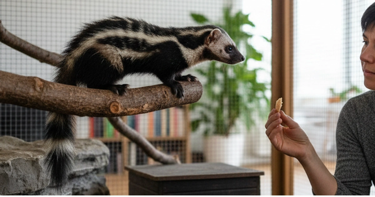 Striped Polecat Care: Legality, Habitat, and Handling