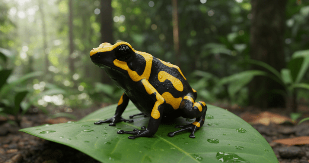 Yellow-banded Poison Dart Frog (Dendrobates leucomelas)