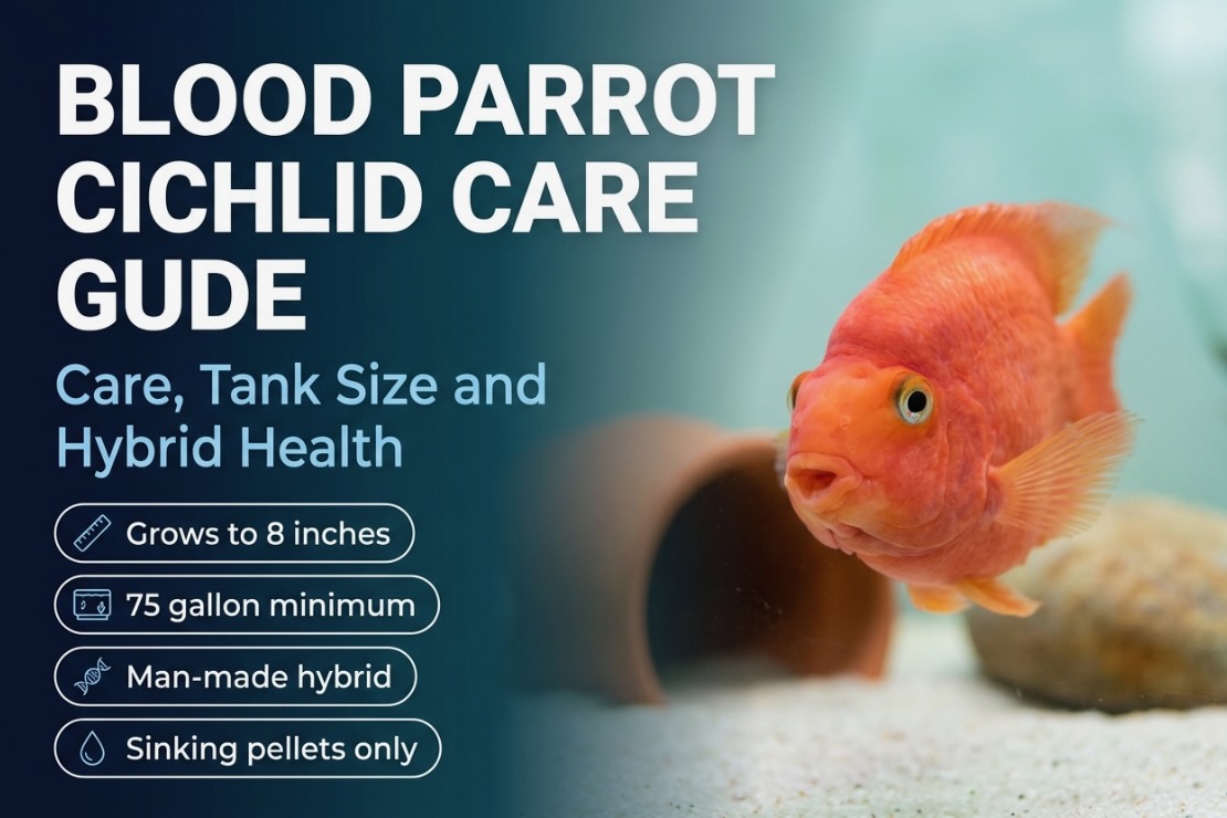 Blood Parrot Cichlids: Guide to Care, Tank Size and Hybrid Health