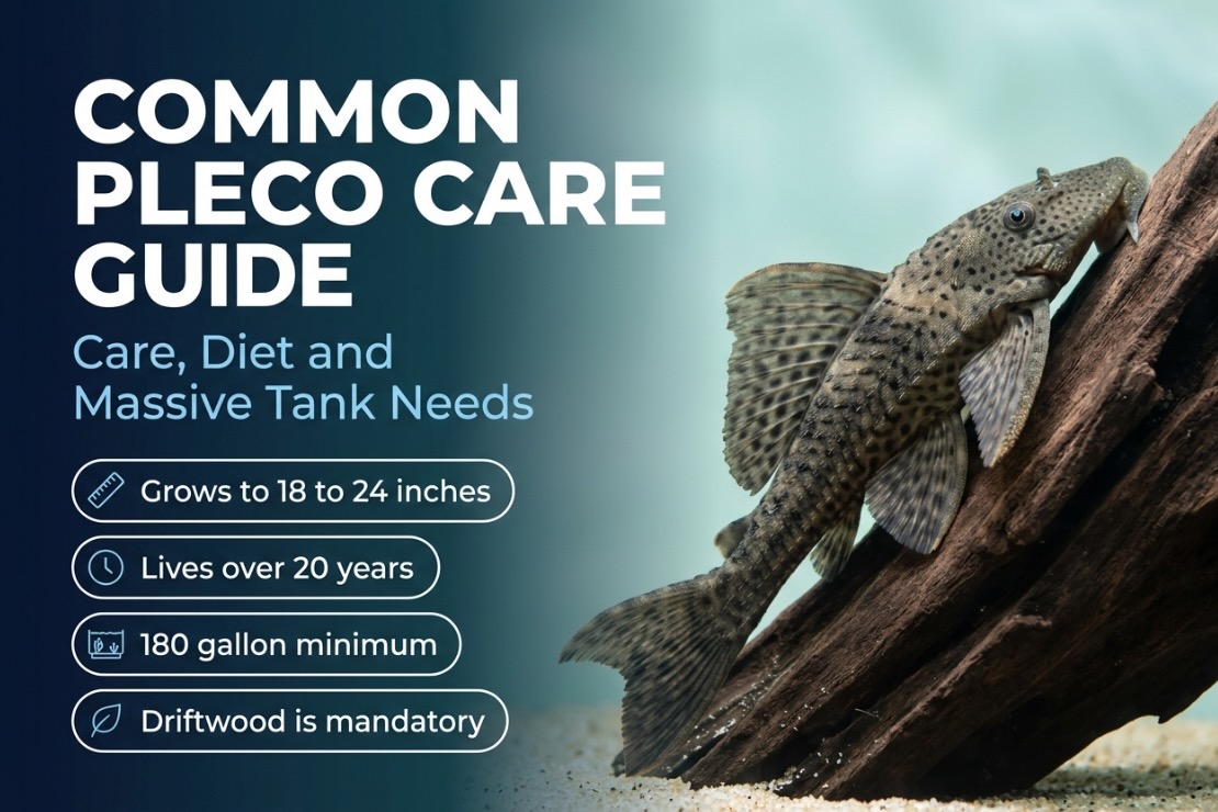 Common Plecos: Complete Guide to Care, Diet and Massive Tank Needs