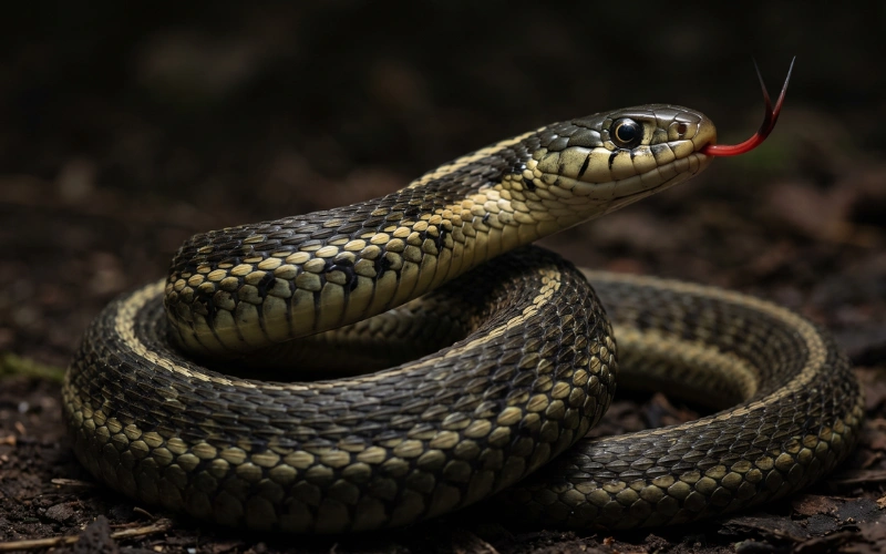 non-venomous snake. unloved animals