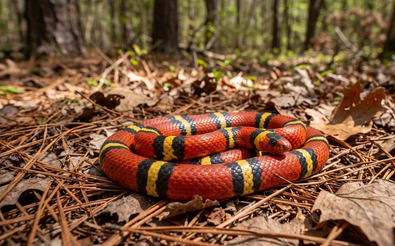 scarlet kingsnake (Lampropeltis elapsoides) unloved animals