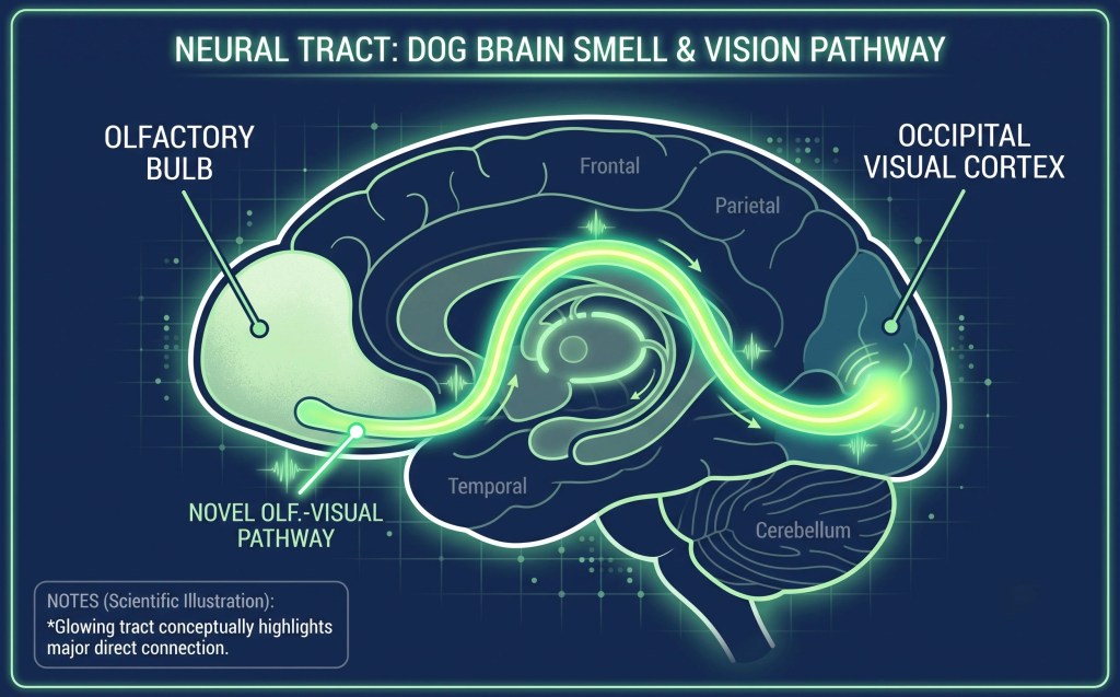 dog brain smell and vision - dog domestication