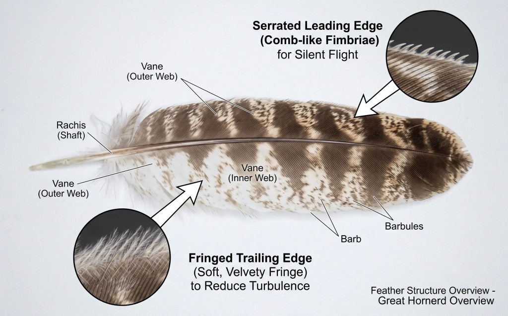 Owl silent flight