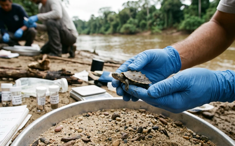 Six-Tubercled Amazon River Turtle conservation
